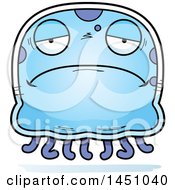 Poster, Art Print Of Cartoon Sad Jellyfish Character Mascot
