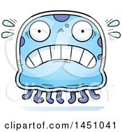 Clipart Graphic Of A Cartoon Scared Jellyfish Character Mascot Royalty Free Vector Illustration by Cory Thoman