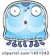 Poster, Art Print Of Cartoon Surprised Jellyfish Character Mascot