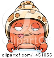 Cartoon Drunk Hermit Crab Character Mascot