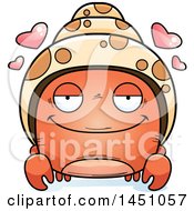 Cartoon Loving Hermit Crab Character Mascot