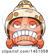 Cartoon Mad Hermit Crab Character Mascot