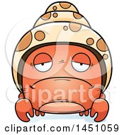 Poster, Art Print Of Cartoon Sad Hermit Crab Character Mascot