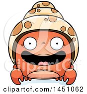 Cartoon Happy Hermit Crab Character Mascot