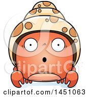 Poster, Art Print Of Cartoon Surprised Hermit Crab Character Mascot