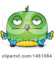 Clipart Graphic Of A Cartoon Bored Parrot Bird Character Mascot Royalty Free Vector Illustration