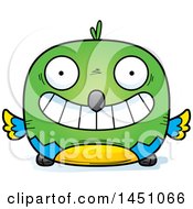 Clipart Graphic Of A Cartoon Grinning Parrot Bird Character Mascot Royalty Free Vector Illustration