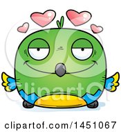 Clipart Graphic Of A Cartoon Loving Parrot Bird Character Mascot Royalty Free Vector Illustration