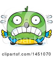 Clipart Graphic Of A Cartoon Scared Parrot Bird Character Mascot Royalty Free Vector Illustration