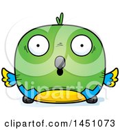 Clipart Graphic Of A Cartoon Surprised Parrot Bird Character Mascot Royalty Free Vector Illustration