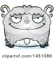 Clipart Graphic Of A Cartoon Evil Goat Character Mascot Royalty Free Vector Illustration
