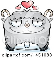 Clipart Graphic Of A Cartoon Loving Goat Character Mascot Royalty Free Vector Illustration