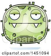 Clipart Graphic Of A Cartoon Bored Germ Character Mascot Royalty Free Vector Illustration