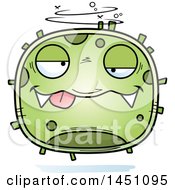 Clipart Graphic Of A Cartoon Drunk Germ Character Mascot Royalty Free Vector Illustration by Cory Thoman