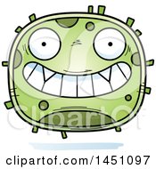 Poster, Art Print Of Cartoon Grinning Germ Character Mascot