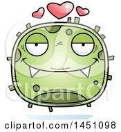 Clipart Graphic Of A Cartoon Loving Germ Character Mascot Royalty Free Vector Illustration