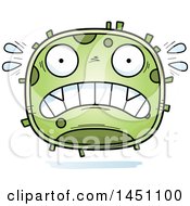 Clipart Graphic Of A Cartoon Scared Germ Character Mascot Royalty Free Vector Illustration