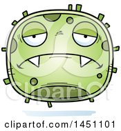 Clipart Graphic Of A Cartoon Sad Germ Character Mascot Royalty Free Vector Illustration
