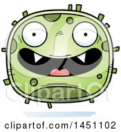 Clipart Graphic Of A Cartoon Happy Germ Character Mascot Royalty Free Vector Illustration