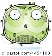 Clipart Graphic Of A Cartoon Surprised Germ Character Mascot Royalty Free Vector Illustration