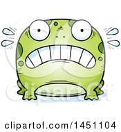Clipart Graphic Of A Cartoon Scared Frog Character Mascot Royalty Free Vector Illustration