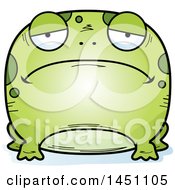 Clipart Graphic Of A Cartoon Sad Frog Character Mascot Royalty Free Vector Illustration