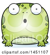 Clipart Graphic Of A Cartoon Surprised Frog Character Mascot Royalty Free Vector Illustration