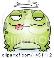 Clipart Graphic Of A Cartoon Drunk Frog Character Mascot Royalty Free Vector Illustration