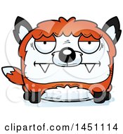 Clipart Graphic Of A Cartoon Bored Fox Character Mascot Royalty Free Vector Illustration