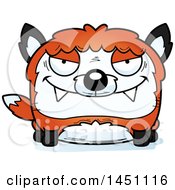 Clipart Graphic Of A Cartoon Evil Fox Character Mascot Royalty Free Vector Illustration