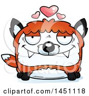 Clipart Graphic Of A Cartoon Loving Fox Character Mascot Royalty Free Vector Illustration