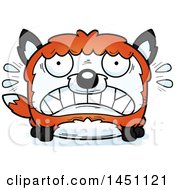 Clipart Graphic Of A Cartoon Scared Fox Character Mascot Royalty Free Vector Illustration