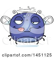 Clipart Graphic Of A Cartoon Drunk Fly Character Mascot Royalty Free Vector Illustration
