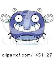 Clipart Graphic Of A Cartoon Grinning Fly Character Mascot Royalty Free Vector Illustration