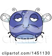 Clipart Graphic Of A Cartoon Sad Fly Character Mascot Royalty Free Vector Illustration