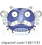 Clipart Graphic Of A Cartoon Scared Fly Character Mascot Royalty Free Vector Illustration