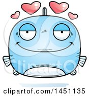 Clipart Graphic Of A Cartoon Loving Fish Character Mascot Royalty Free Vector Illustration