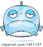 Poster, Art Print Of Cartoon Sad Fish Character Mascot