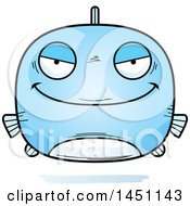 Clipart Graphic Of A Cartoon Evil Fish Character Mascot Royalty Free Vector Illustration