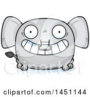 Clipart Graphic Of A Cartoon Grinning Elephant Character Mascot Royalty Free Vector Illustration