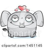 Clipart Graphic Of A Cartoon Loving Elephant Character Mascot Royalty Free Vector Illustration