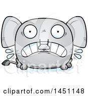 Clipart Graphic Of A Cartoon Scared Elephant Character Mascot Royalty Free Vector Illustration