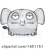Clipart Graphic Of A Cartoon Bored Elephant Character Mascot Royalty Free Vector Illustration