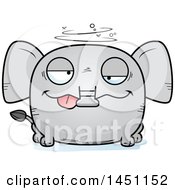 Clipart Graphic Of A Cartoon Drunk Elephant Character Mascot Royalty Free Vector Illustration