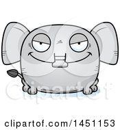 Clipart Graphic Of A Cartoon Evil Elephant Character Mascot Royalty Free Vector Illustration