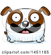 Clipart Graphic Of A Cartoon Happy Brown And White Dog Character Mascot Royalty Free Vector Illustration