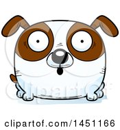 Cartoon Surprised Brown And White Dog Character Mascot