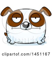 Clipart Graphic Of A Cartoon Bored Brown And White Dog Character Mascot Royalty Free Vector Illustration by Cory Thoman