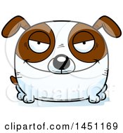 Cartoon Evil Brown And White Dog Character Mascot