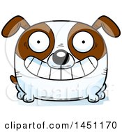 Cartoon Grinning Brown And White Dog Character Mascot